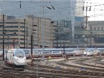 Electric trains in waiting